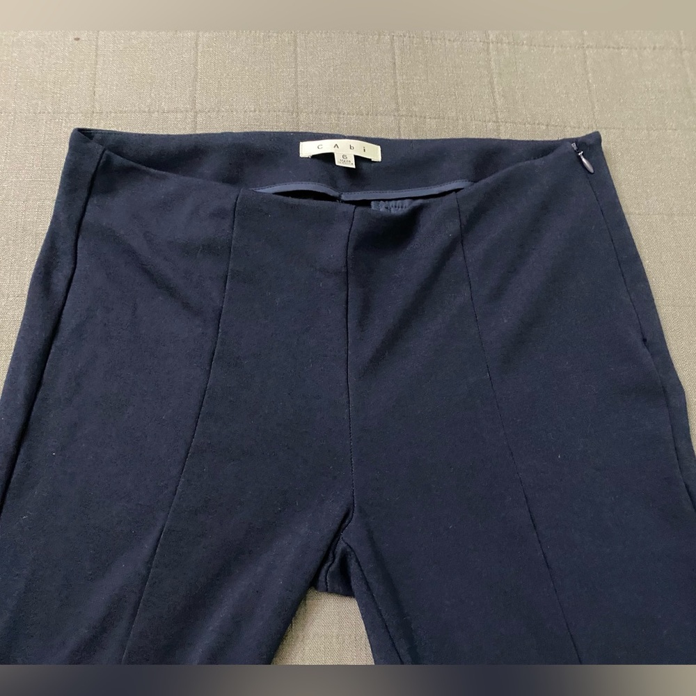 CAbi navy ponte knit trousers
